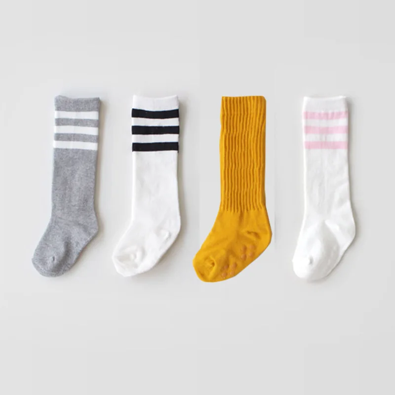 

Girls Stockings Unisex Baby Long Socks Infant Toddler Knee High Socks for Baby Boy Girl Striped Leg Warmer Cotton Warm Socks