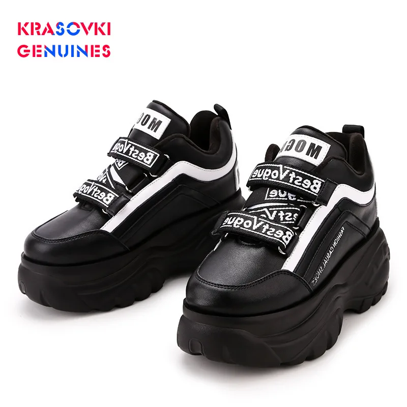 Krasovki/женские кроссовки из натуральной кожи Сезон Зима Прямая поставка Модная