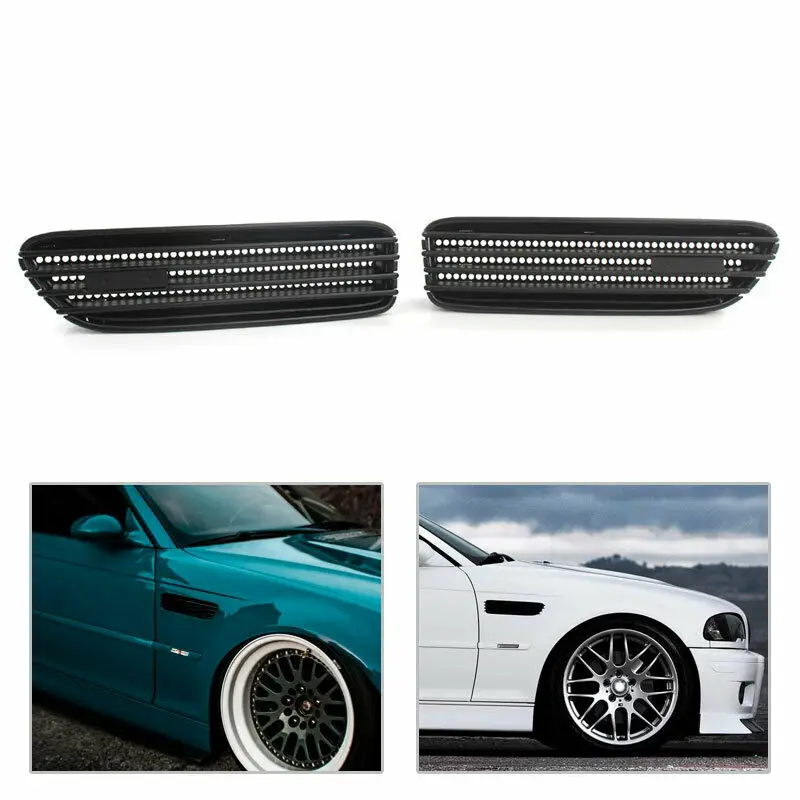 Запасная крышка для бокового гриля 1 пара матовый черный BMW M3 E46 01-06 АБС-пластик |