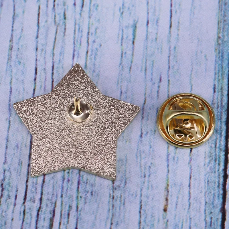 Вспышки звезда Жесткий Эмаль на булавке для сбора забавные модные ювелирные