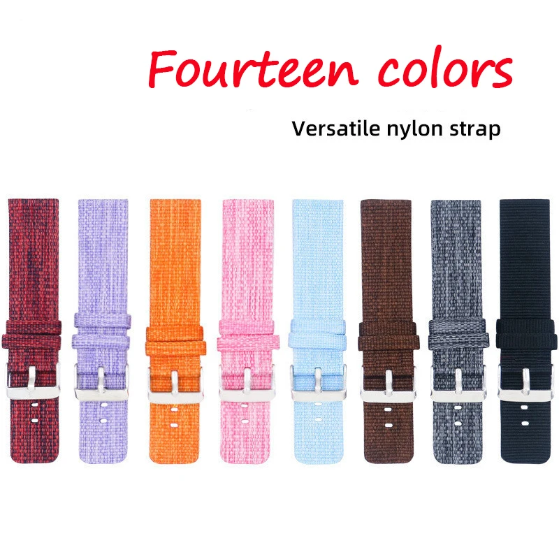 

Nylon Strap Soft Loop Band Bracelet Colorful Watchband Replacement strap 18mm 20mm 22mm For Samsung Huawei Iphone watch
