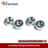 m3m4m5m6m8m10 s shaped round common stainless steel nuts for riveting nuts
