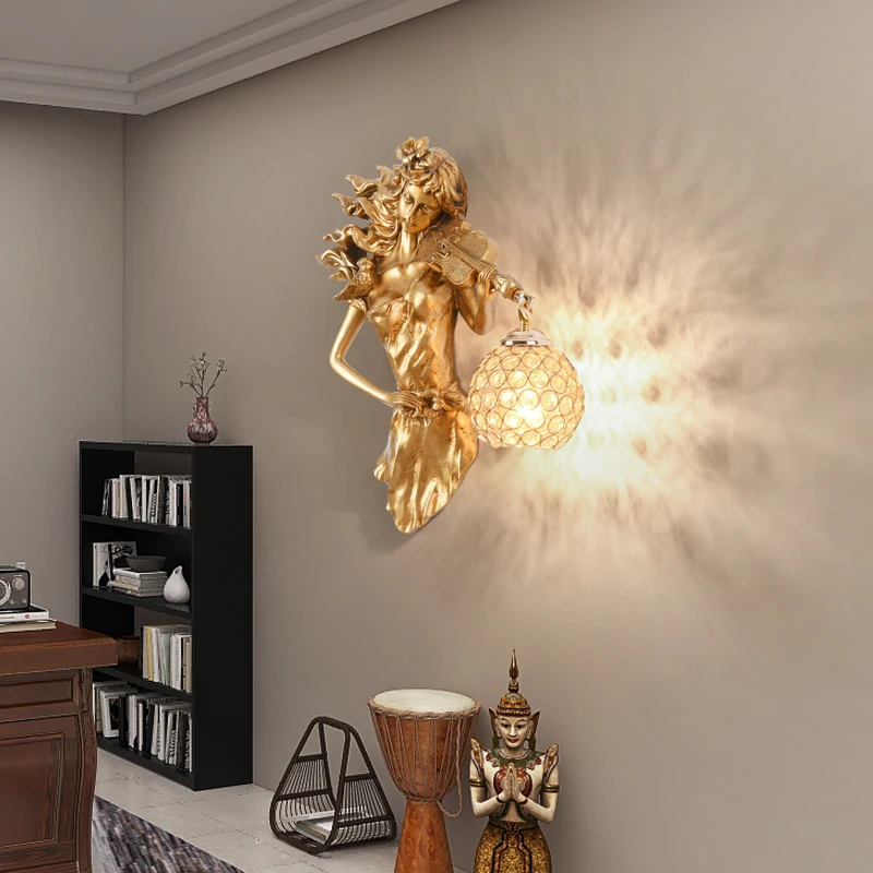

Modern Resin Decor Wall Lamp for Bedroom LOFT Home Decor Corridor Aisle Living Room Background Wall Lights Lighting Fixtures