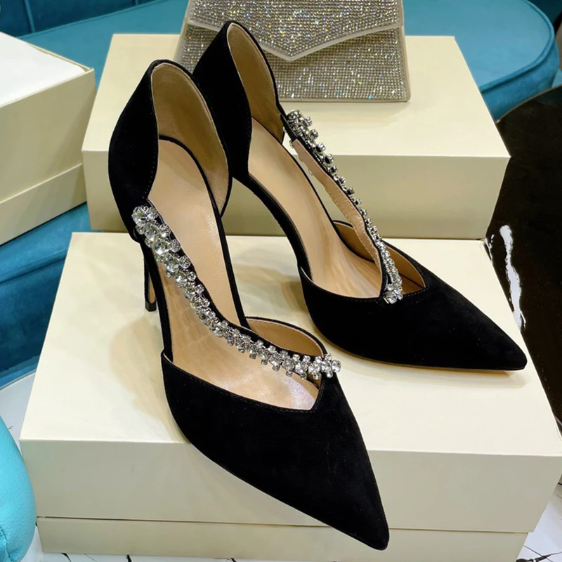 

2021 New Fashion Women High Heels Shoes Party Pointed Toe Pumps High Quality with Free Shipping