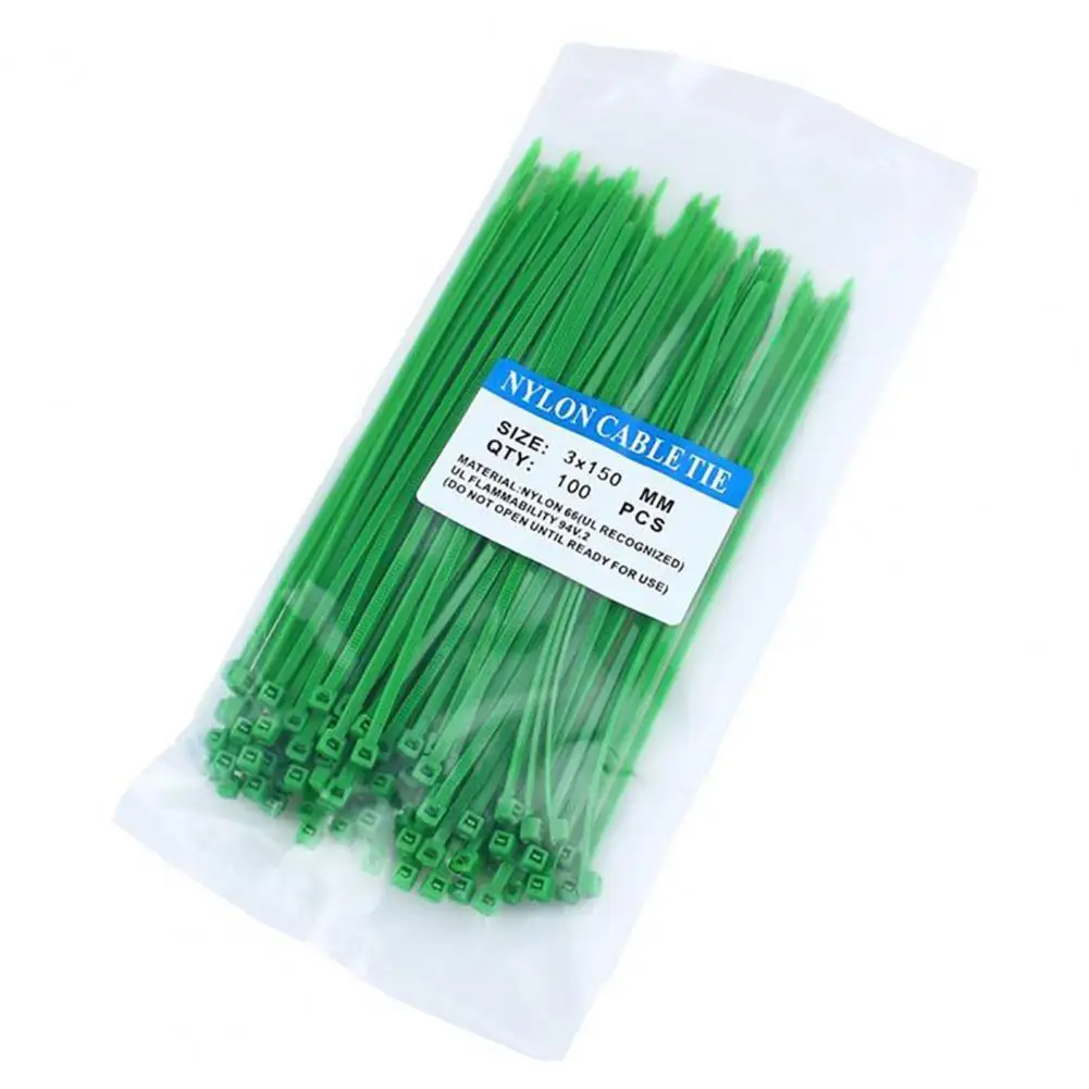 

100Pcs/Set Cable Ties Self-locking Good Insulation 7 Colors Heavy Duty Cable Ties for Home Durable Color Cable Tie Wholesale