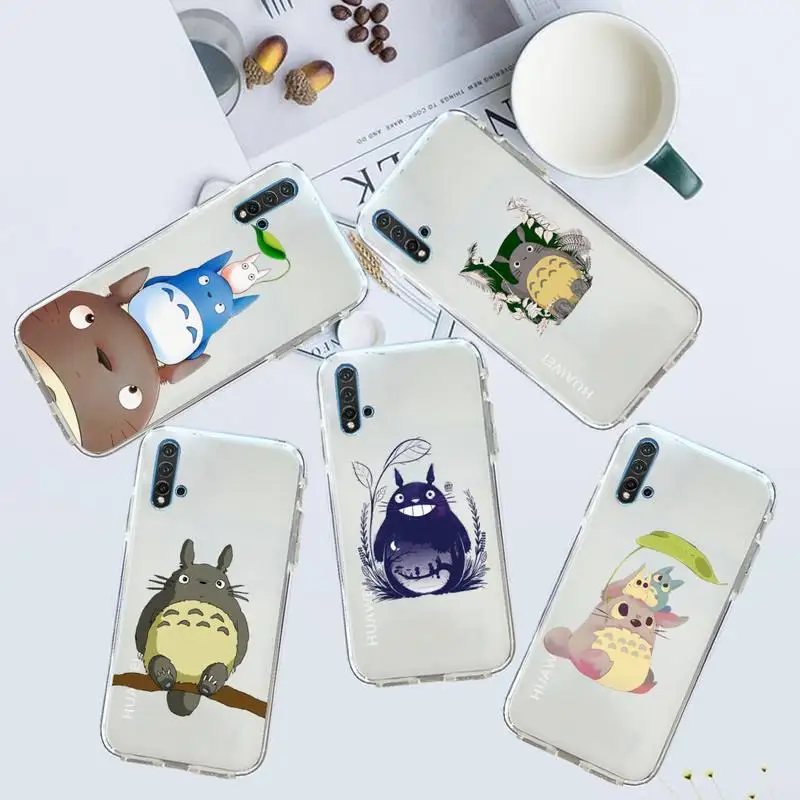 

Ghibli Spirited Away Totoro Phone Case Transparent for Huawei honor P mate Y 20 30 40 10 8 5 6 7 9 i x c pro lite prime smart