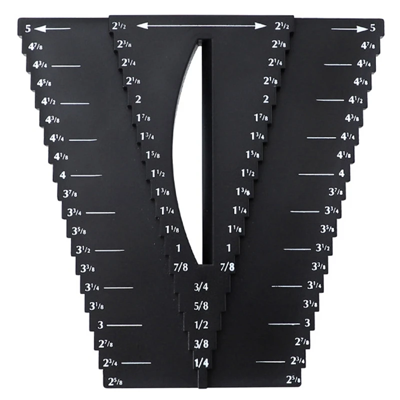 

Woodworking Scribing Ruler Outer Caliper Ruler 1/8inch-5Inch Round Center Square Center Scribe