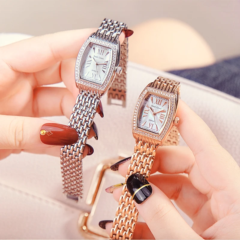 Lady Women's Watch Japan Quartz Fashion Fine Dress Stainless Steel Bracelet Luxury Clock Girl Birthday Gift Royal Crown