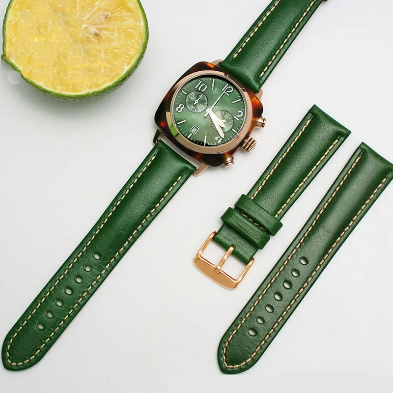 Ремешок для часов из натуральной кожи 18 мм 20 21 22 мужской ремешок с пряжкой