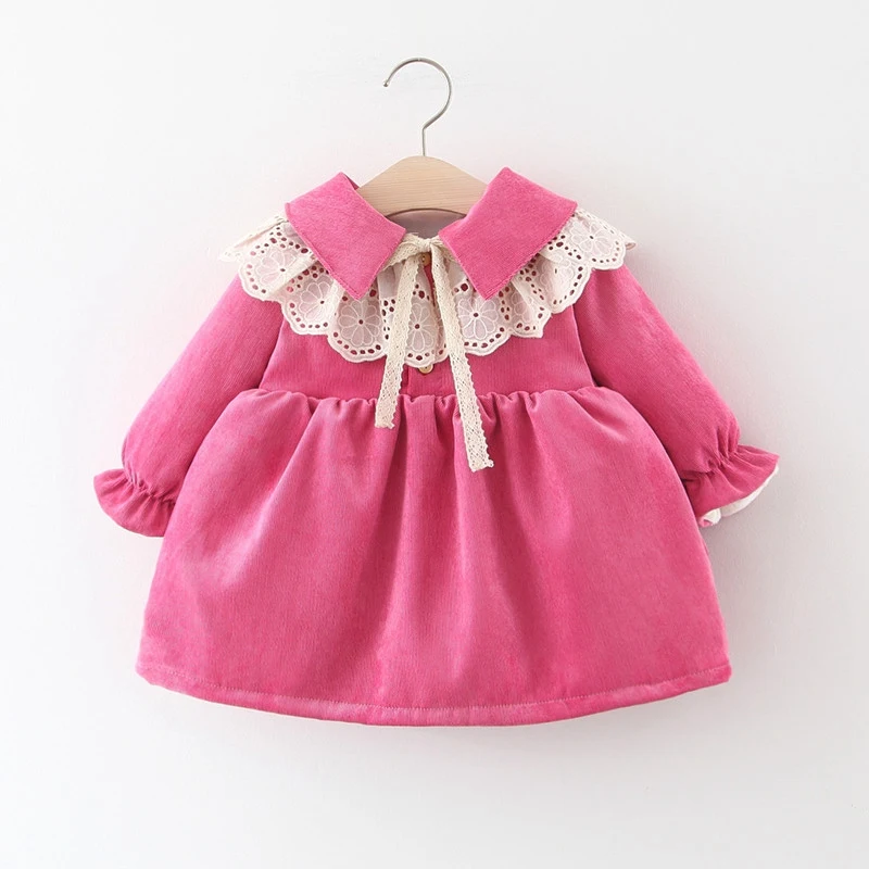 Осеннее детское платье принцессы с длинными рукавами для девочек коллекция 2019