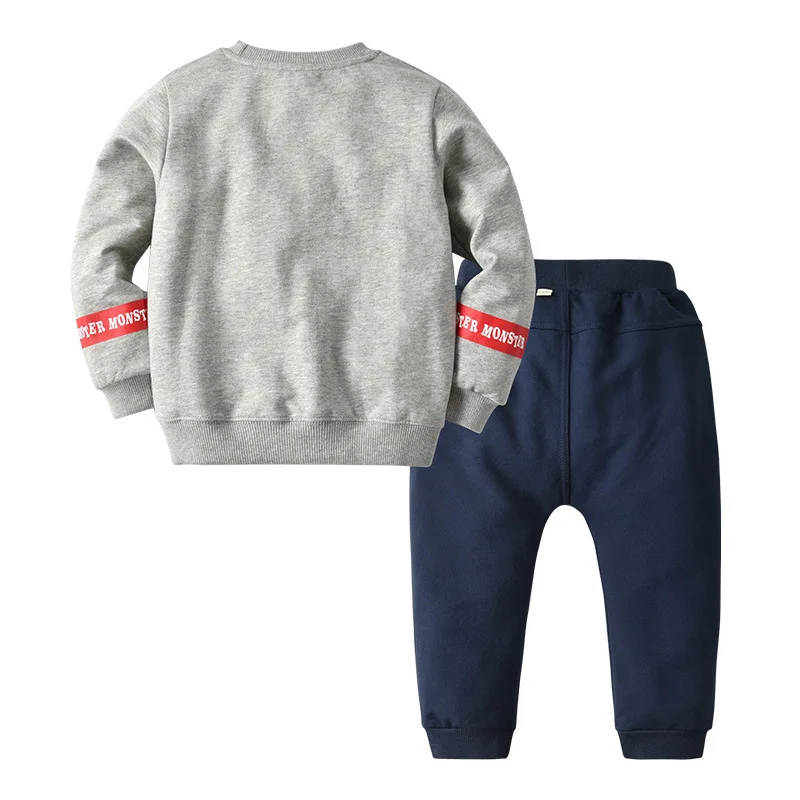 Spring Autumn Kids Cotton Clothes Sets Baby Girls Boys Sports Pullover T-Shirt Pants 2pcs/Sets Fashion Children 3 4 5 6 Year | Детская