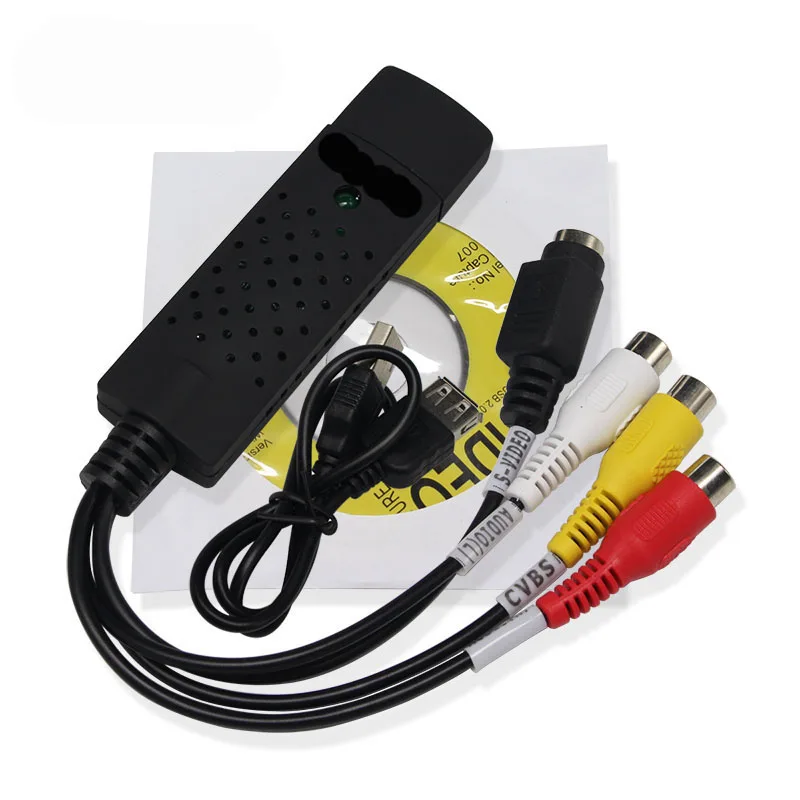 New Arrival USB 2.0 Easycap Capture 4 Channel Video TV DVD VHS Audio Adapter Card DVR Free Shipping | Электроника