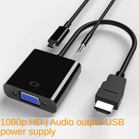 for hdmi to vga converter male to female adapter with audio cable 1080 hd for laptop xbox computer pc tv ps2 tablet display