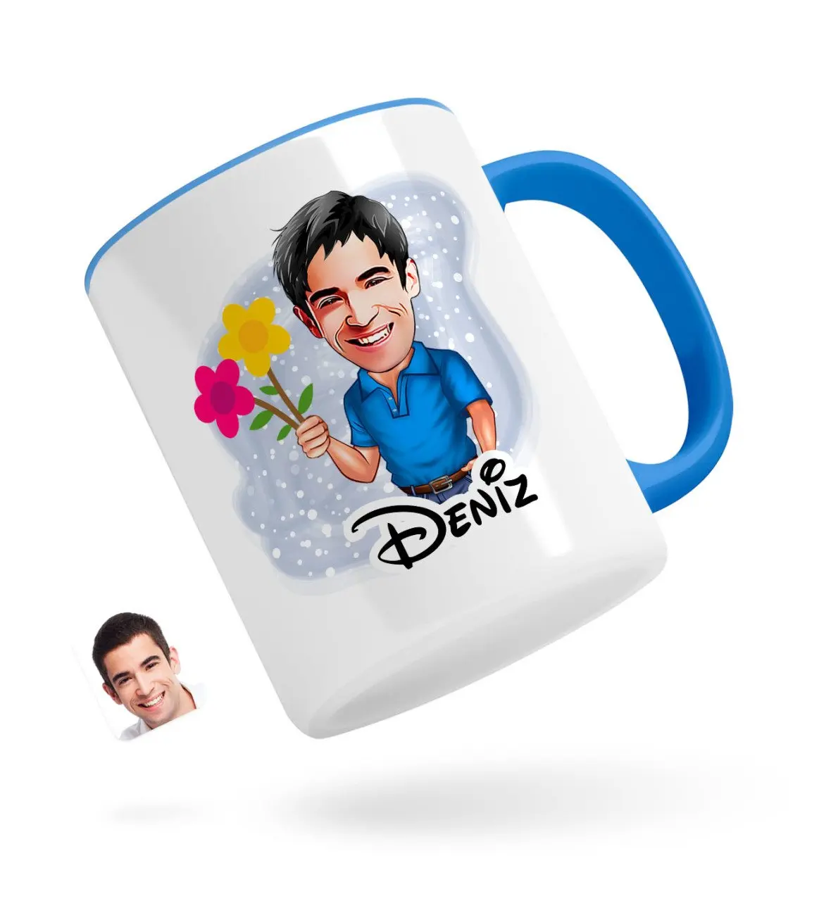 

Персонализированные Для мужчин с карикатурой синий кружка Bardak-1