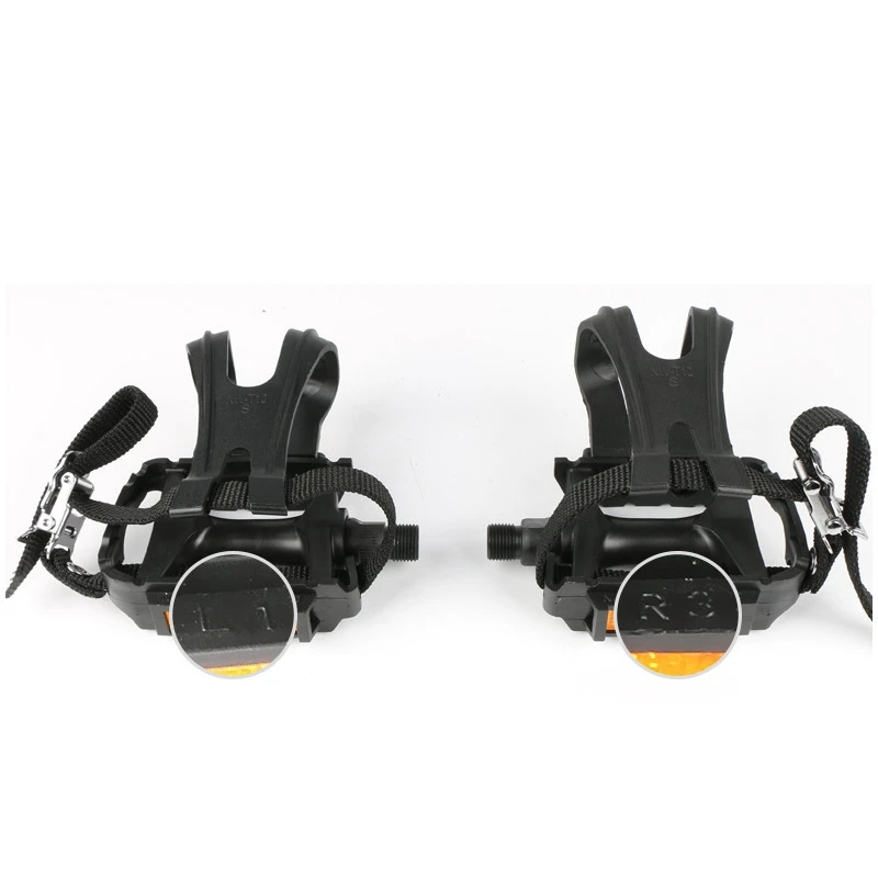 

Universal Mountain Bike Bicycle Pedals Ultra-Light Non-Slip Nylon Pedal Fixed Belt Toe Clips Straps Cog