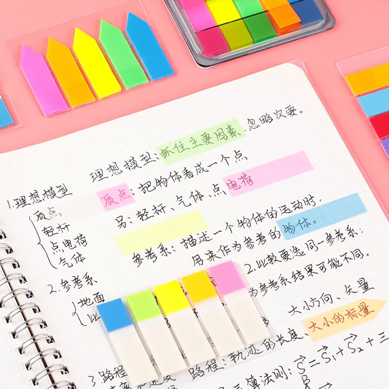 Флуоресцентная прозрачная наклейка милая N times стикеры на индекс 5 цветов 8 папка