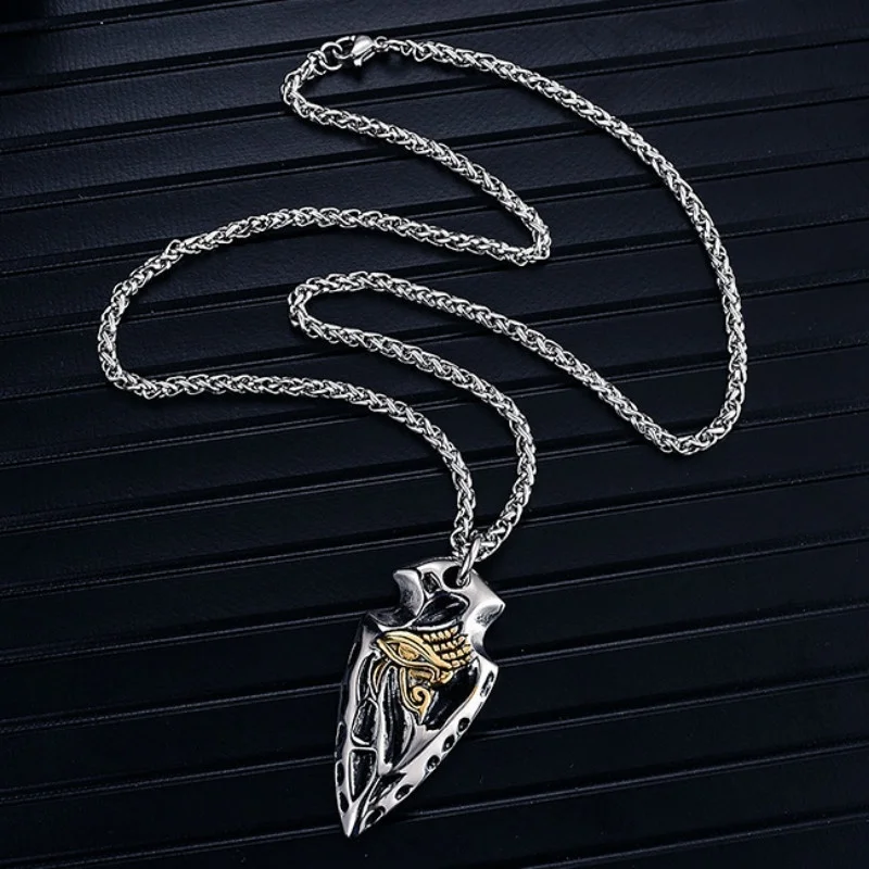 Trendy Fashion Creative Eyes Retro Pendant Necklace Gothic Punk Men's Clothing Motorcycle Accessories Hip Hop Jewelry Gifts | Украшения
