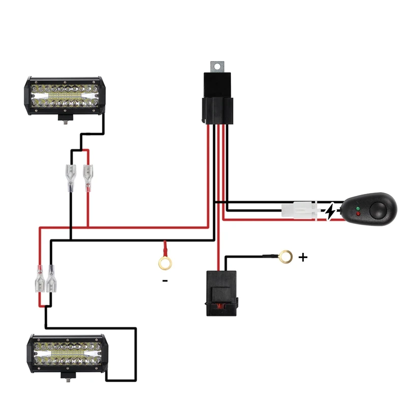Wiring Harness Kit Fuse Relay Switch 40A 12V for LED Work Driving Light HID Bar | Автомобили и мотоциклы
