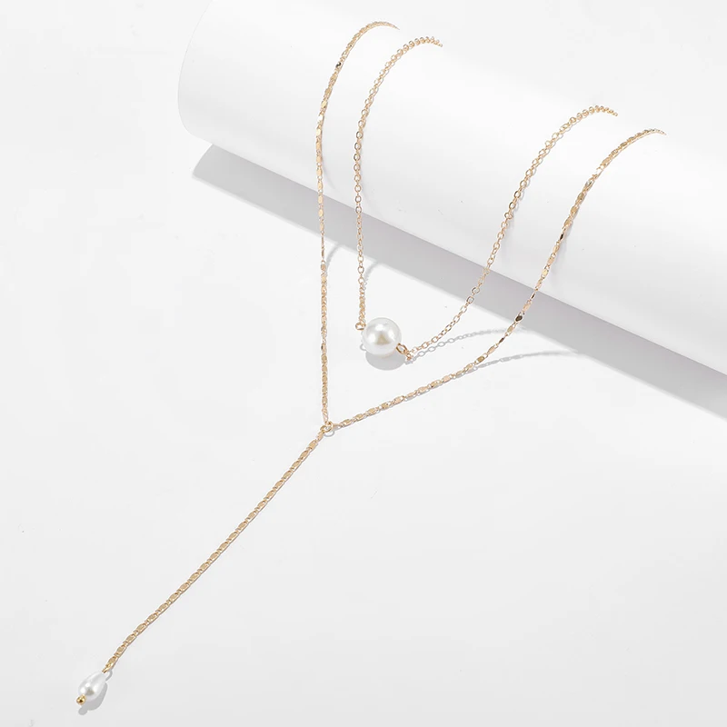 Tocona элегантная жемчужная подвеска на золотой цепочке ожерелья ювелирные изделия