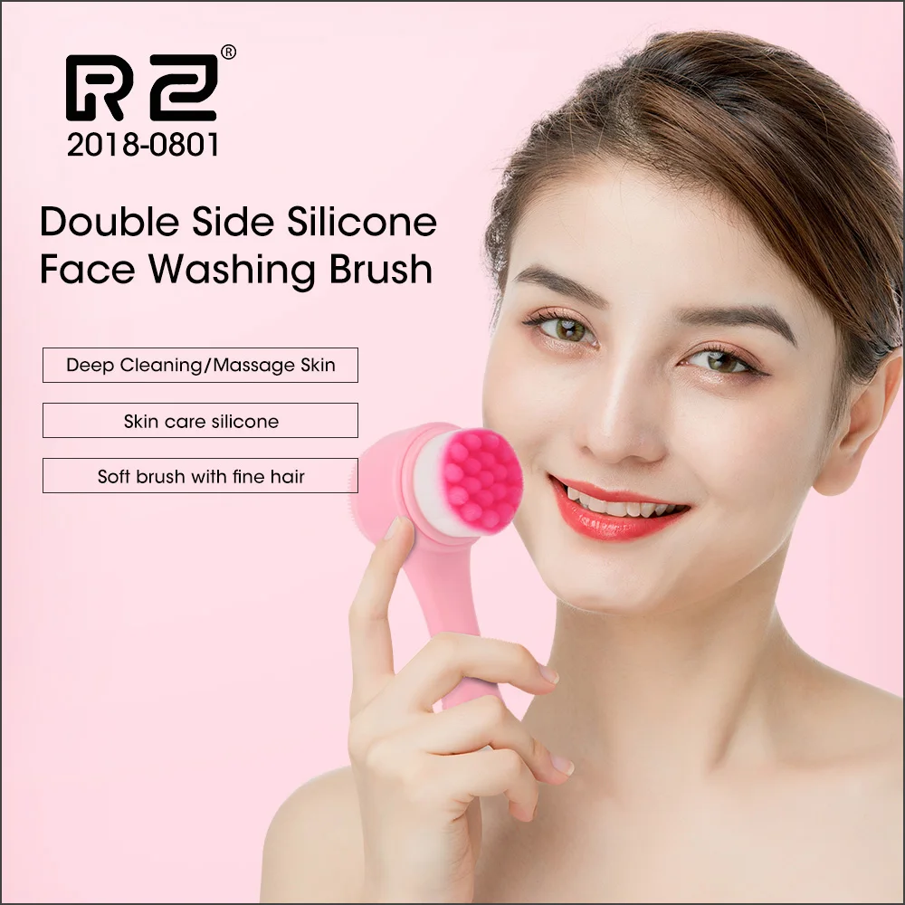 AOPHIA двухсторонняя силиконовая щётка для очищения лица портативный размер 3D