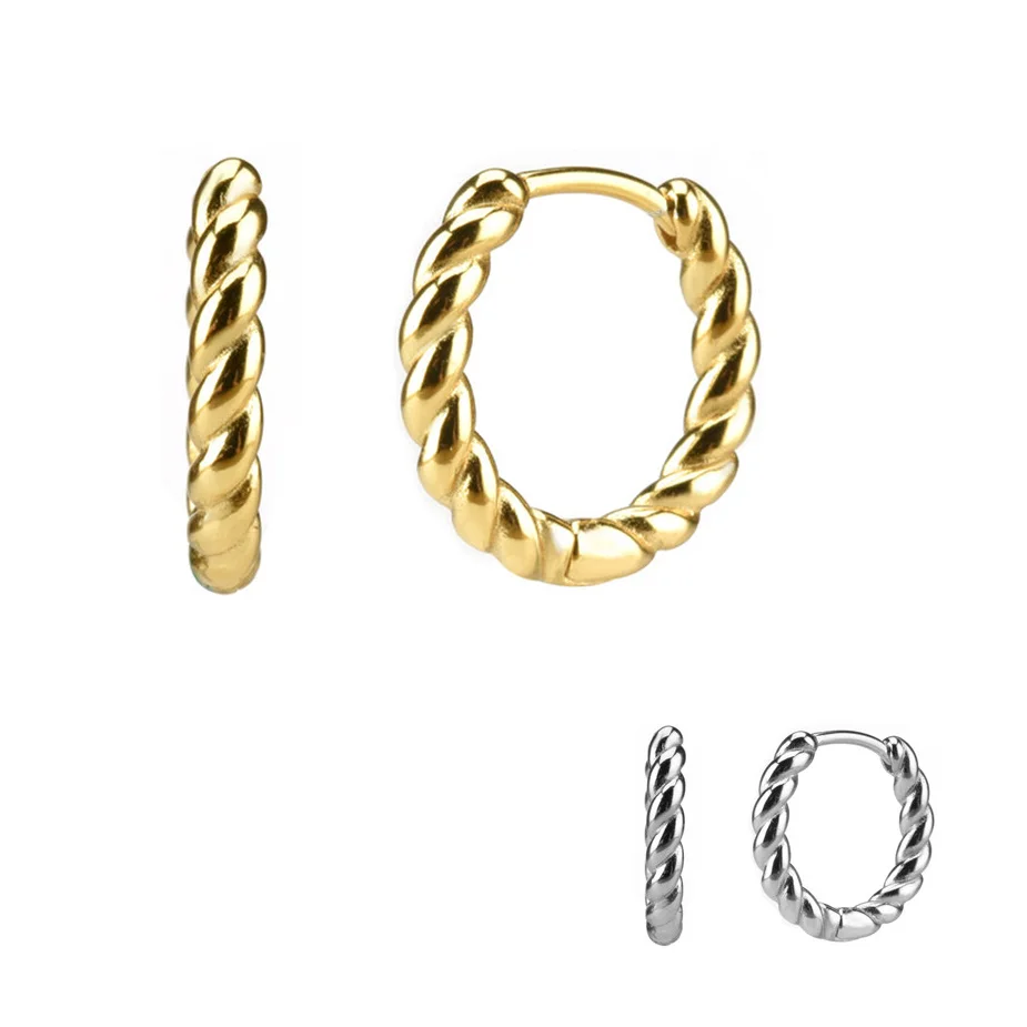 

11mm Sterling Silver Twist Earrings for Women European and American Luxury Fine Jewelry Gold Round Hoop Earrings Fashion