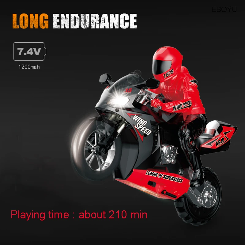 EBOYU HC801 RC Мотоцикл 2 4 ГГц 6-осевой гироскоп самобалансирующийся Дрифт