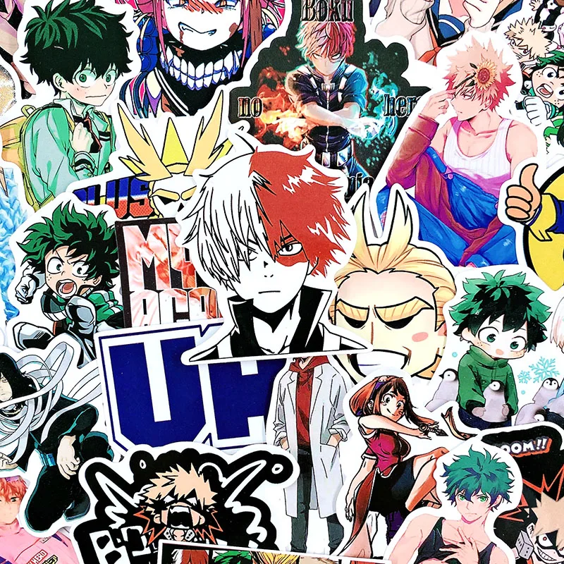 73 шт./лот мой герой Классическая обувь для косплея Аниме наклейки мотоцикла