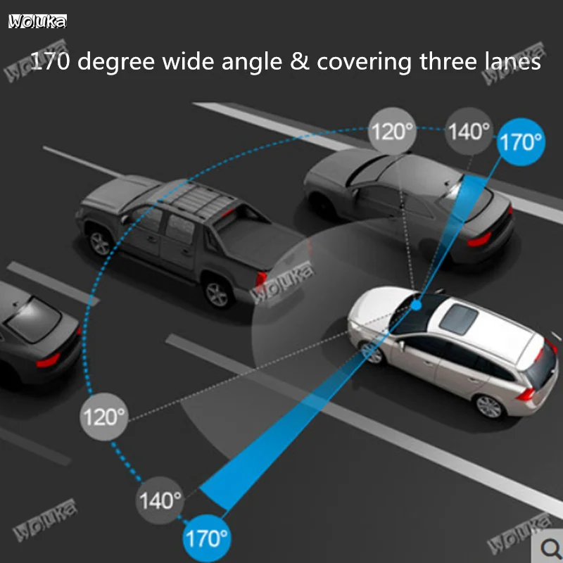 Видеорегистратор автомобильный с двойным объективом ночного видения 360 градусов