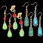 Японские серьги-гвоздики с изображением животного из мультфильма манга хоющий замок, модные ювелирные изделия с зелеными кристаллами для женщин, серьги, аксессуары для косплея