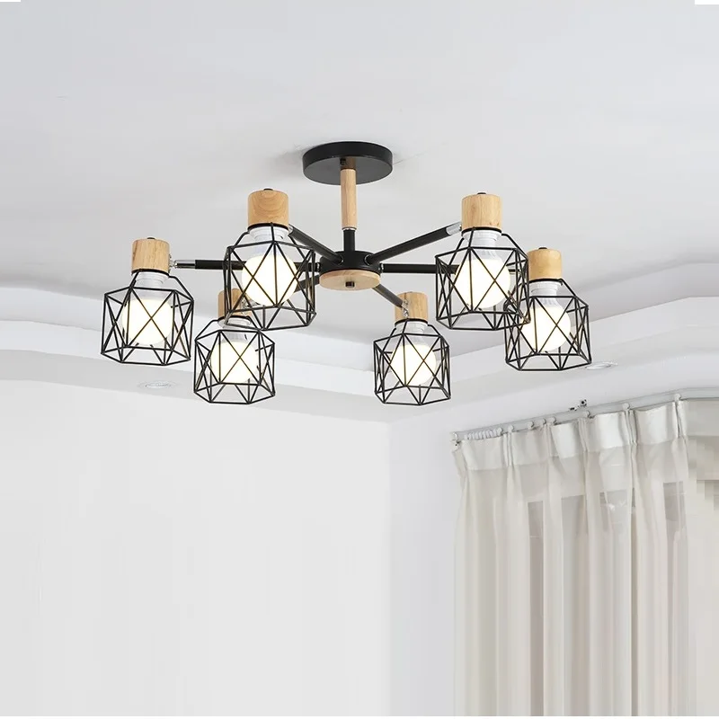 Винтажная люстра Лофт Spider Lustre E27 регулируемое освещение для гостиной кухни