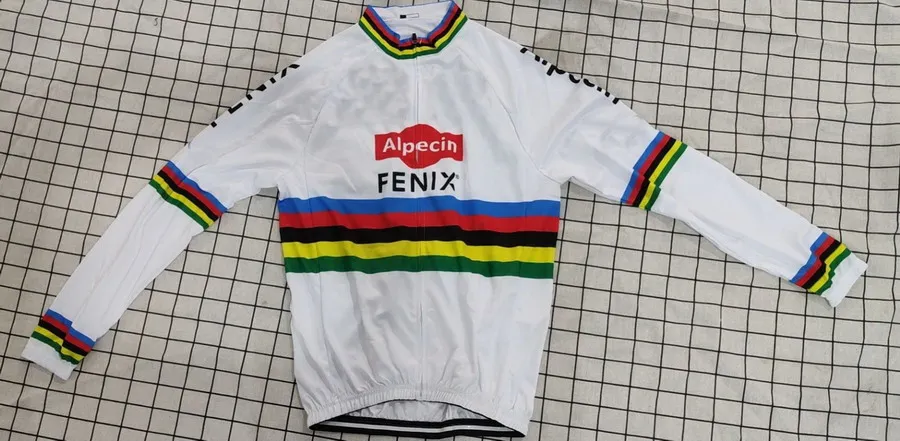 Весна Лето 2020 ALPECIN FENIX PRO TEAM белая одежда с длинным рукавом велосипедная модель |