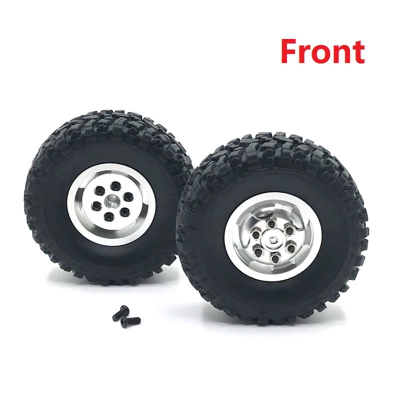 

Double Wheel Metal Wheel Rim with Rubber Tire Tyre for WPL B16 B36 Q60 Q63 Q64 6WD 6X6 RC Truck