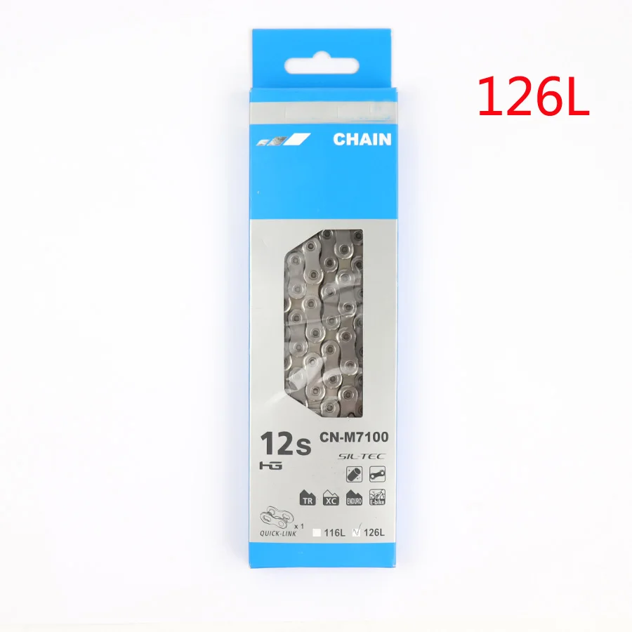 M7100-126L SHIMANO SLX CN M7100 цепи 12-Скорость горный велосипед инструмент для демонтажа цепи велосипеда(CN-M7100 MTB дорожный велосипед цепи велосипеда Запчасти - Цвет: M7100-126L