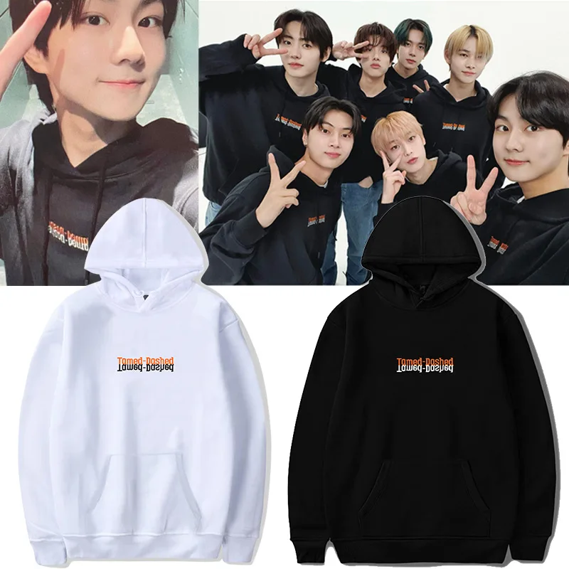 

Kpop ENHYPEN Tamed Dashed Hoodie Pullover Coat Unisex Winter Warm Cotton JUNGWON HEESEUNG JAKE JAY NI-KI