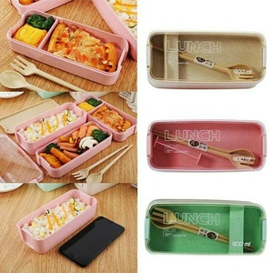 3 Layer Bento Lunch Box Spoon Fork Dinnerware Food Storage Microwave Container Durable Home Kitchen Tools Tableware Dinnerware