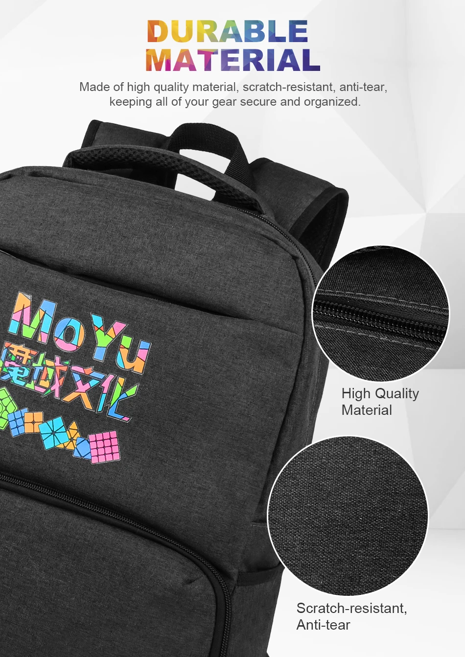MoYu кубики рюкзак для волшебной головоломки кубики сумка 2x2 3x3 4x4 5x5 6x6 7x7 8x8 9x9 10x10 скоростной кубик соревнования большой подарок, черный