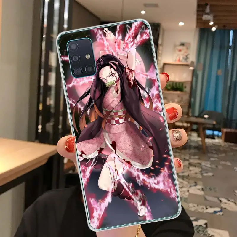 

Kimetsu No Yaiba Tanjiro Nezuko Case for Samsung Galaxy A51 A71 5G M51 A21 A91 A01 A11 A31 A41 M11 M21 M31 Silicone Phone Coque