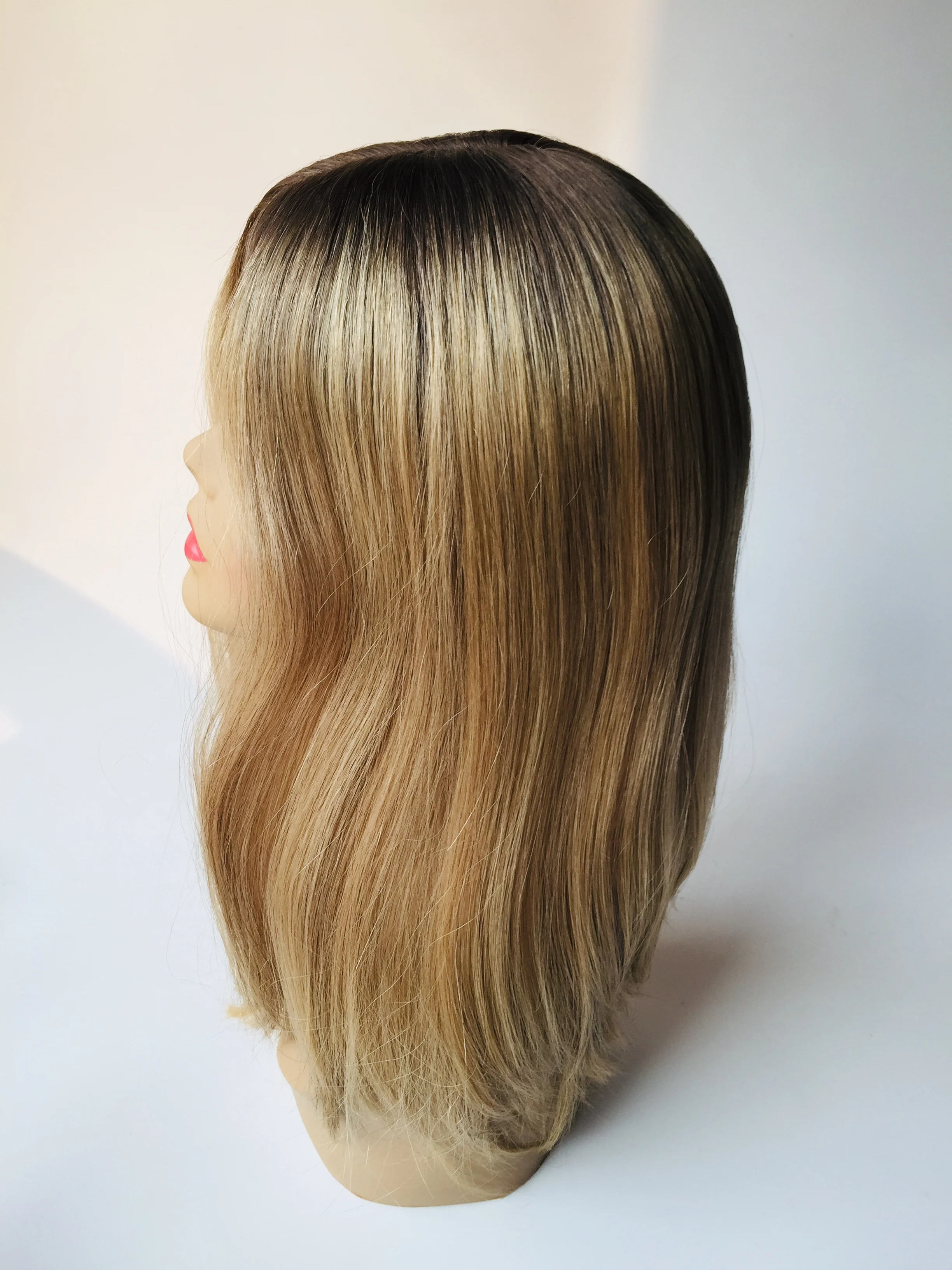 Высшее качество европейские натуральные волосы темные корни хайлайтер цвет