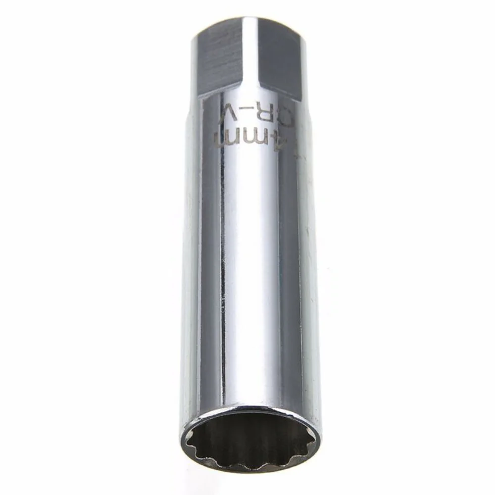 

Metal Spark Plug Socket Car Silver Removal Installation Wrench Equipment Tool