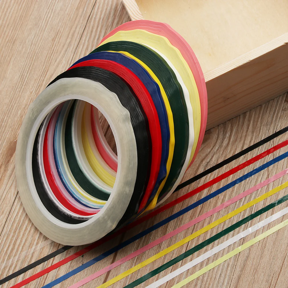 

New 1Pcs 3mm Length 66M 5S Desktop Positioning Tape Multicolor Marking Tape Warning Color Blackboard Drawing Grid Scribing Tape