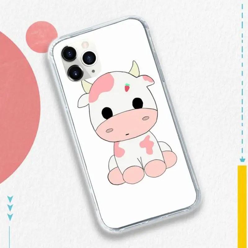 

Cute cartoon cow Phone Case for iPhone 11 12 pro XS MAX 8 7 6 6S Plus X 5S SE 2020 XR