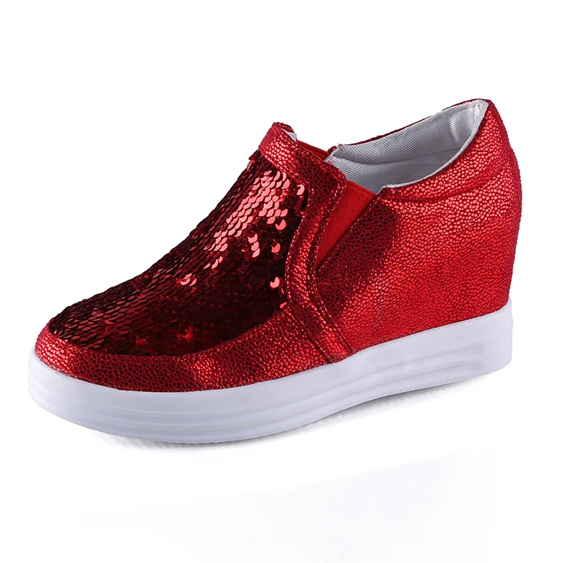 Новинка весна-осень 2019 женские тканевые туфли с блестками повседневная обувь на