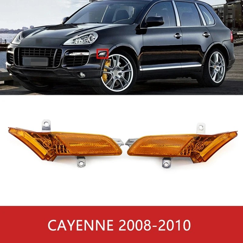 

Pair Right+Left Front Side Marker Light Amber Signal Light for -Porsche Cayenne 2008-2010 9556310501 9556310601