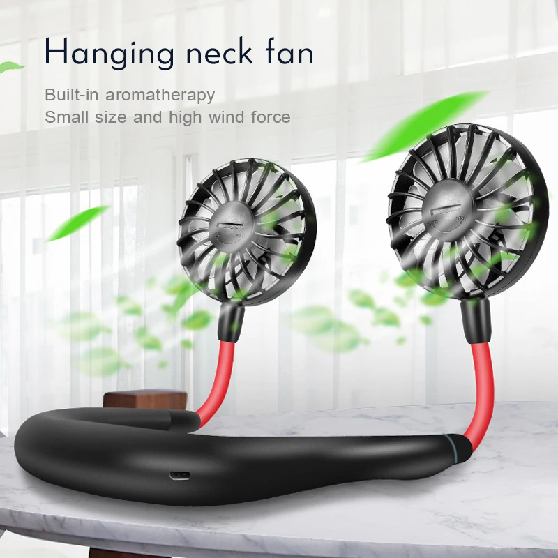 Мини вентилятор для шеи USB портативные подвесные вентиляторы с шейным ремешком