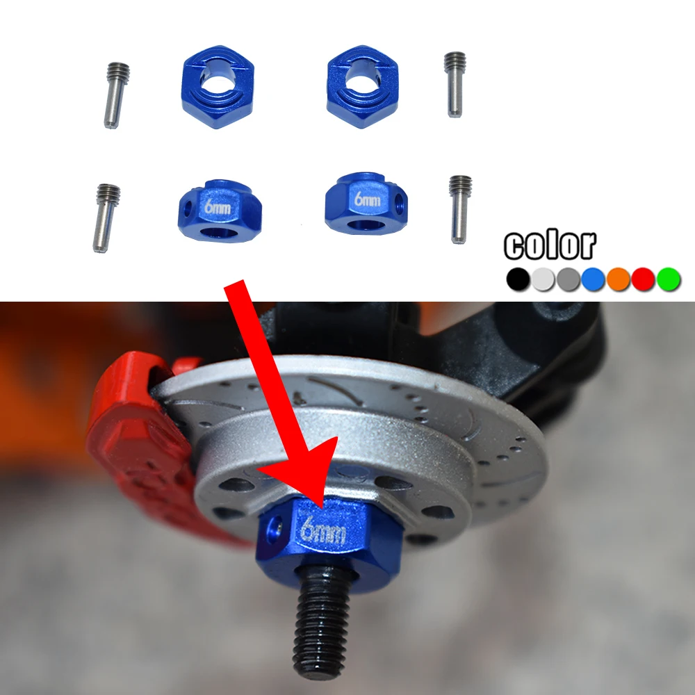 

GPM Axial 1/10 RBX10 Ryft 4WD Scale Rock Bouncer AXI03005 Climbing car Metal Aluminum Alloy Hexagon 6MM thick Adapter #AXI232045