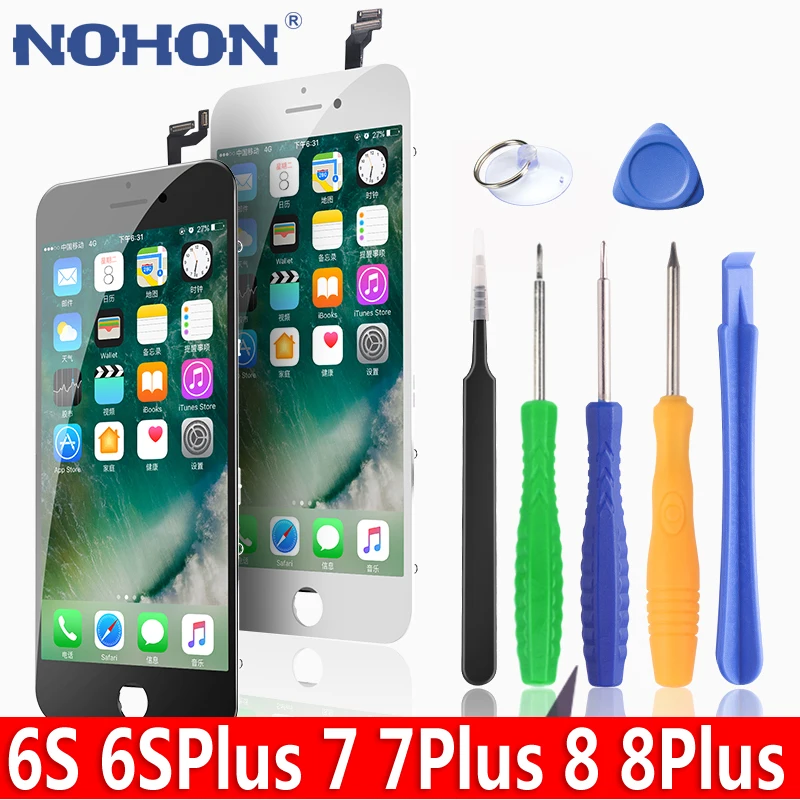 

NOHON LCD For Apple iPhone 7 8 6S Plus 7Plus 8Plus 6SPlus Display Replacement Screen Full Assembly Digitizer AAAA 3D Touch Frame