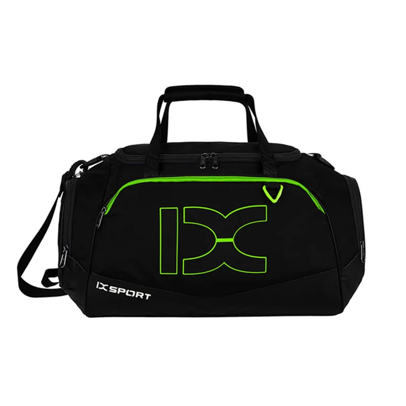 Спортивная сумка 40L, тренировочная сумка для фитнеса, мужская и женская сумка для фитнеса, прочная многофункциональная сумка, уличные спортивные сумки, мужские и wom - Цвет: Black green