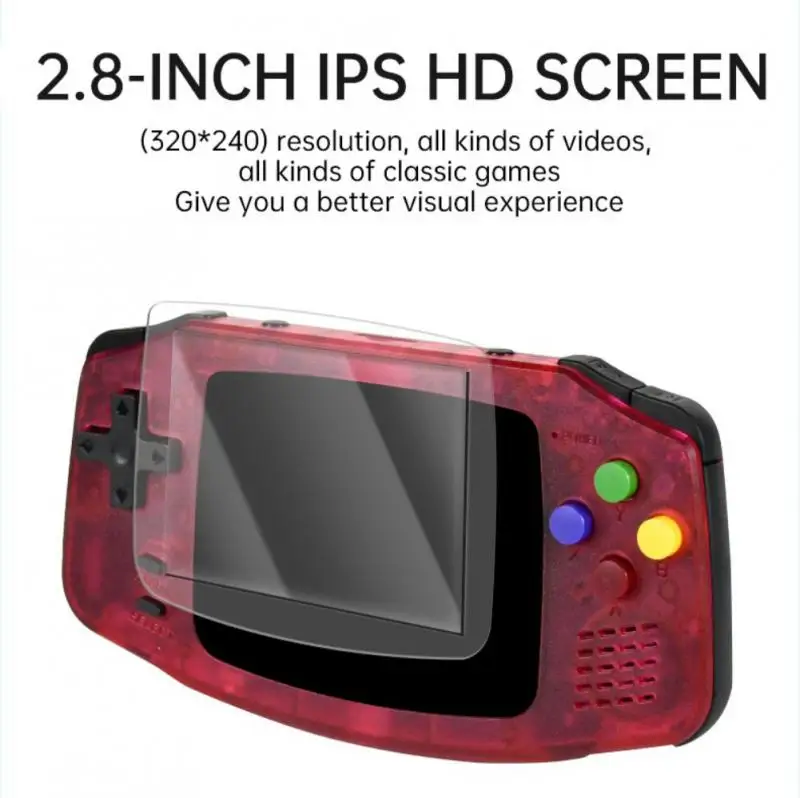 POWKIDDY A30 Handheld Console 2.8 Inch IPS HD Screen Built-in 4000+ Games Support Add ROM GBA Retro Kids Gifts | Электроника