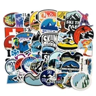 Водонепроницаемый Лыжный наклейки с пейзажем для путешествий, чемодан для ноутбука сделай сам, велосипедный шлем, автомобильный скейтборд, 50 шт.