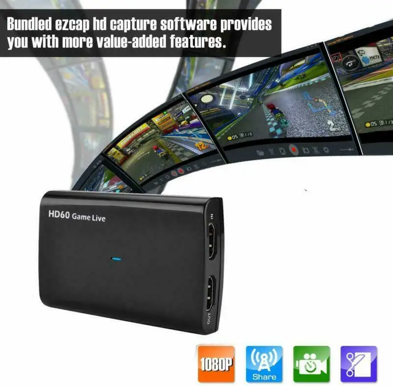 

New Replacement for PS3 PS4 Xbox TV BOX Live Streaming HD Video Capture Card USB 3.0 Mic 1080P Game Video Recorder